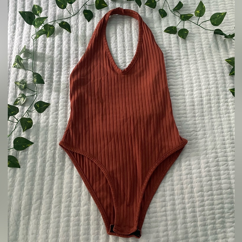 Nasty Gal Brownish-Orange Bodysuit
